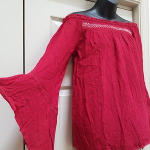 Marshall's Bell Sleeve Embroidered Designer Blouse